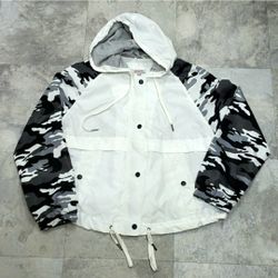 #10353-9 🔥Zip-Up Hooded Jacket Women's,S,White.