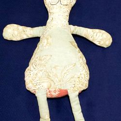 28in Vintage Handmade Fabric Bunny 12in X 28in