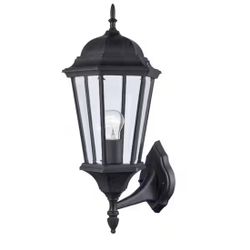 new! San Rafael 1-Light Rust Coach Outdoor Wall Light Fixture with Clear Glass