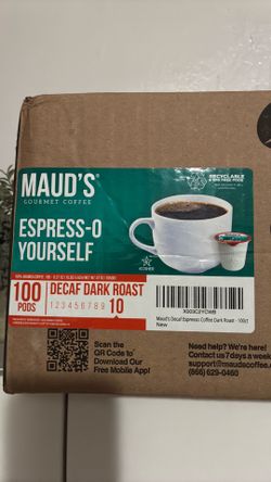 100 pods of decaf coffee