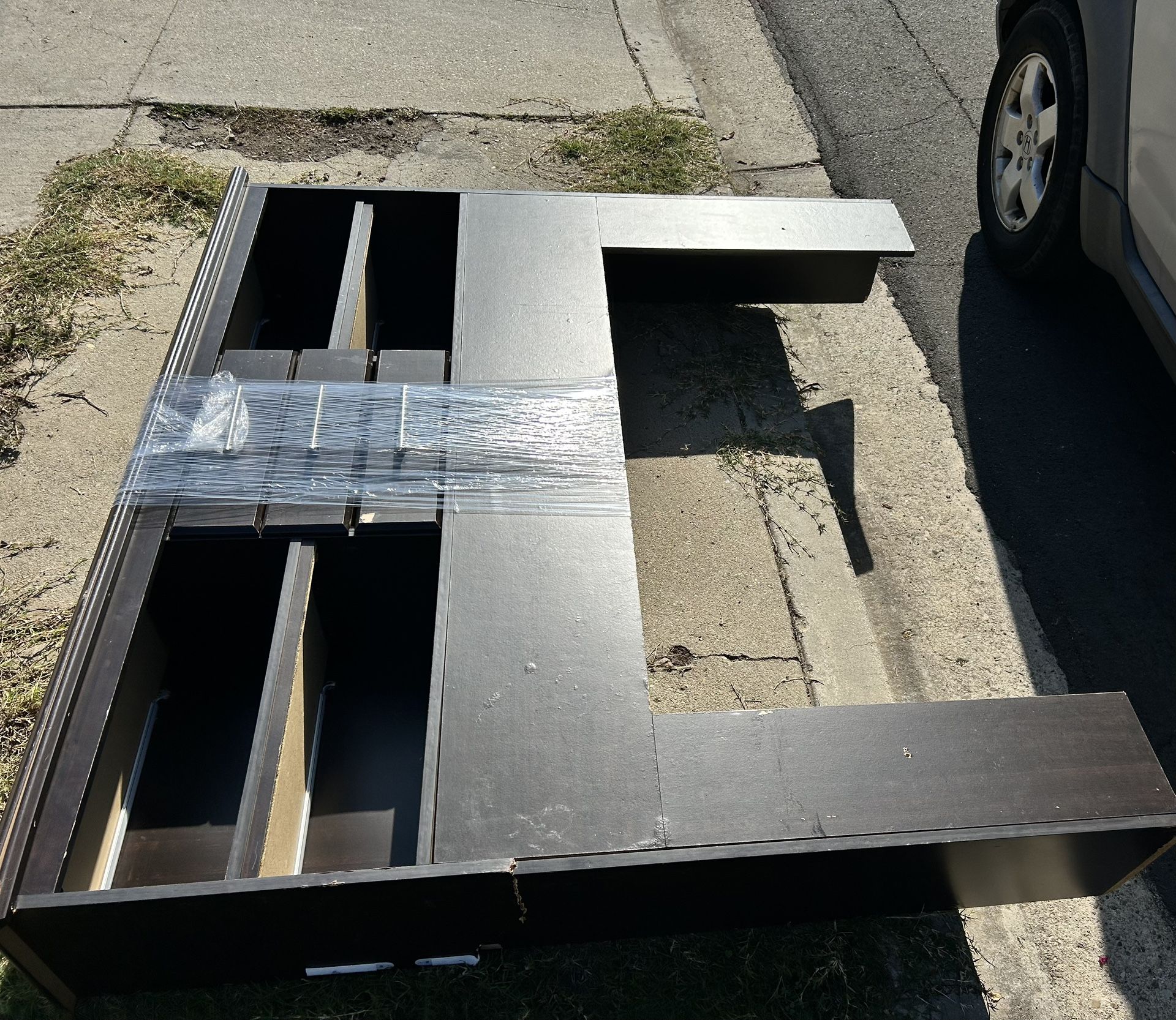 FREE Queen Dark Wood Headboard 