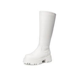 White Knee High Boots