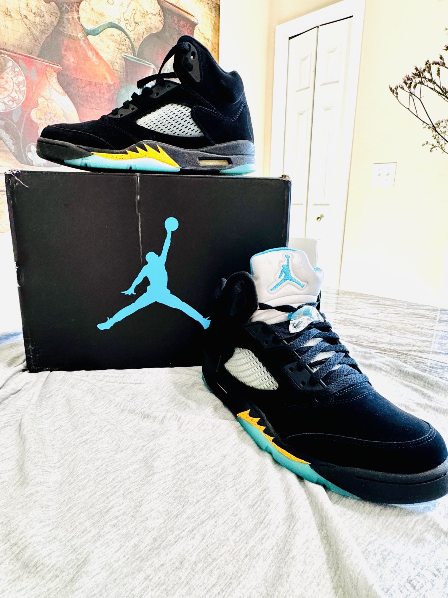 Jordan 5 Retro 'Aqua' Men's Shoes Size 11.5 with og box
