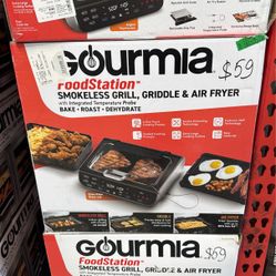 Gourmia Smokeless Grill, Griddle And Air Fryer 