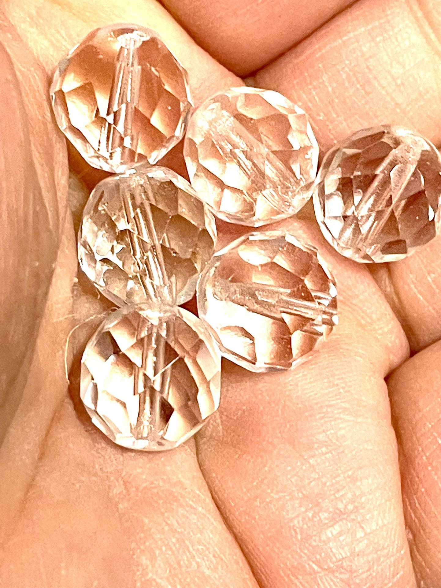 Lot Of Faceted 11mm Crystal Beads