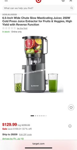 Masticating Cold Press Juicer