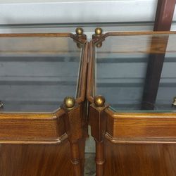 Antique Pair Of Brandt Shadow Box Side Tables
