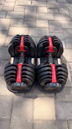 Pair of authentic Bowflex 552 adjustable dumbbells