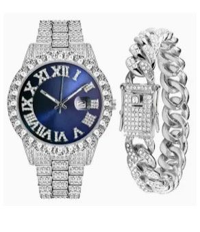 Diamond Watch & Bracelet
