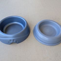2 Small Size Dog Bowls, Weighted Water Bowl 