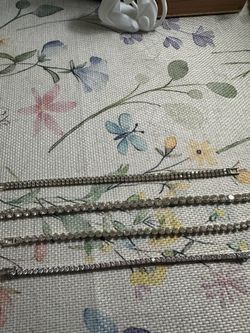 4- simulated stones tennis bracelets