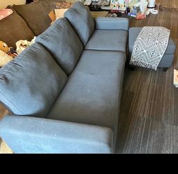 Blue comfortable air shape, couch
