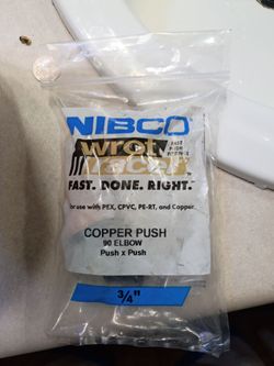 Nibco copper push 90 elbow