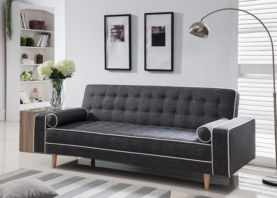 Gray Linen Futon Sofa Bed 👍FREE FINANCING AVAILABLE❗NO CREDIT CHECK❗