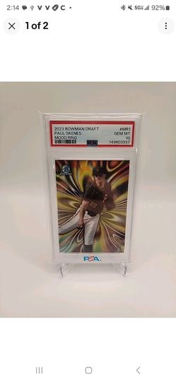 2023 Bowman Chrome Draft Paul Skenes Mood Ring Case Hit Rookie RC PSA 10