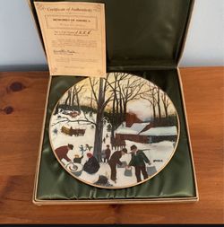 Grandma Moses Bringing in the Maple Syrup with COA