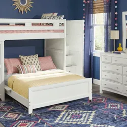 Ivy League 2.0 White Twin/Full Step Loft with Chest