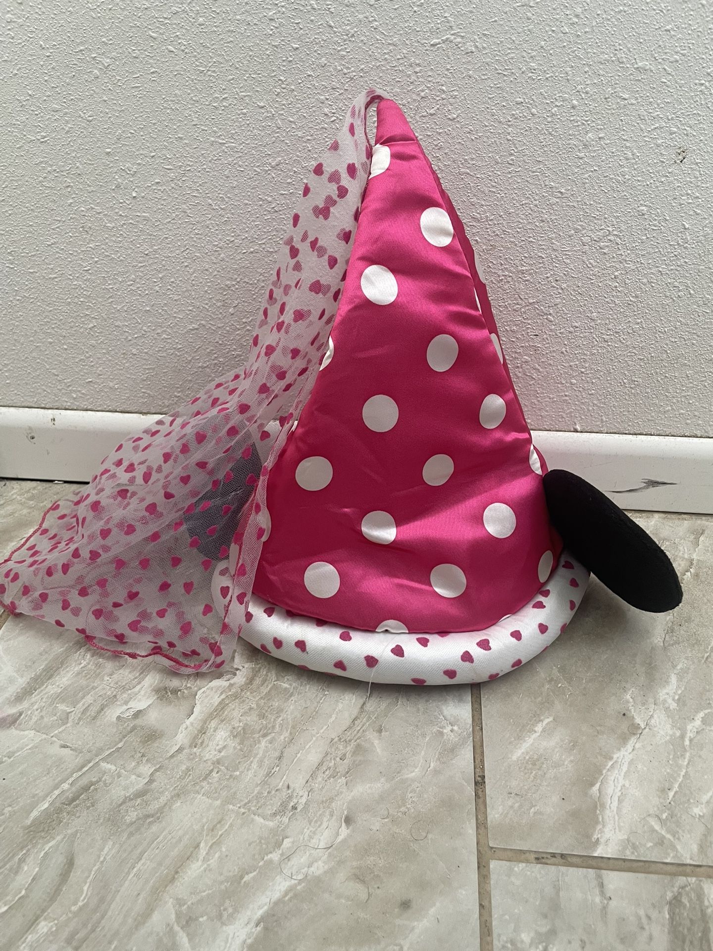 Disney Pink Princess Minnie Mouse Ears with Veil