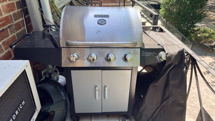 Grill and outdoor furniture