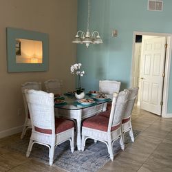 Free Dining Table, wicker and Bamboo solid