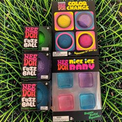 5 Schylling Needoh (Teenie Nice Ice, Teenie Color Change, 3 Fuzzballs) LOT