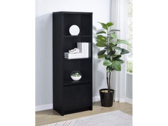 Winfield Black 3-shelf Media Tower Entertainment Pier