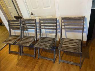 Wood foldable chairs
