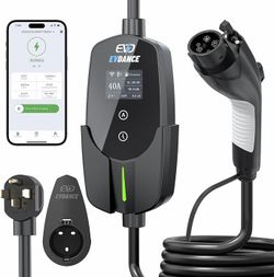Level 2 EV Charger 40 Amp 25 FT Cables, 220-240V, J1772 NEMA 14-50 Plug, Rivian Porsche BMW Toyota Honda Chevrolet Kia