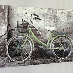 36”x24” BICYCLE PAINTED CANVAS PRINT