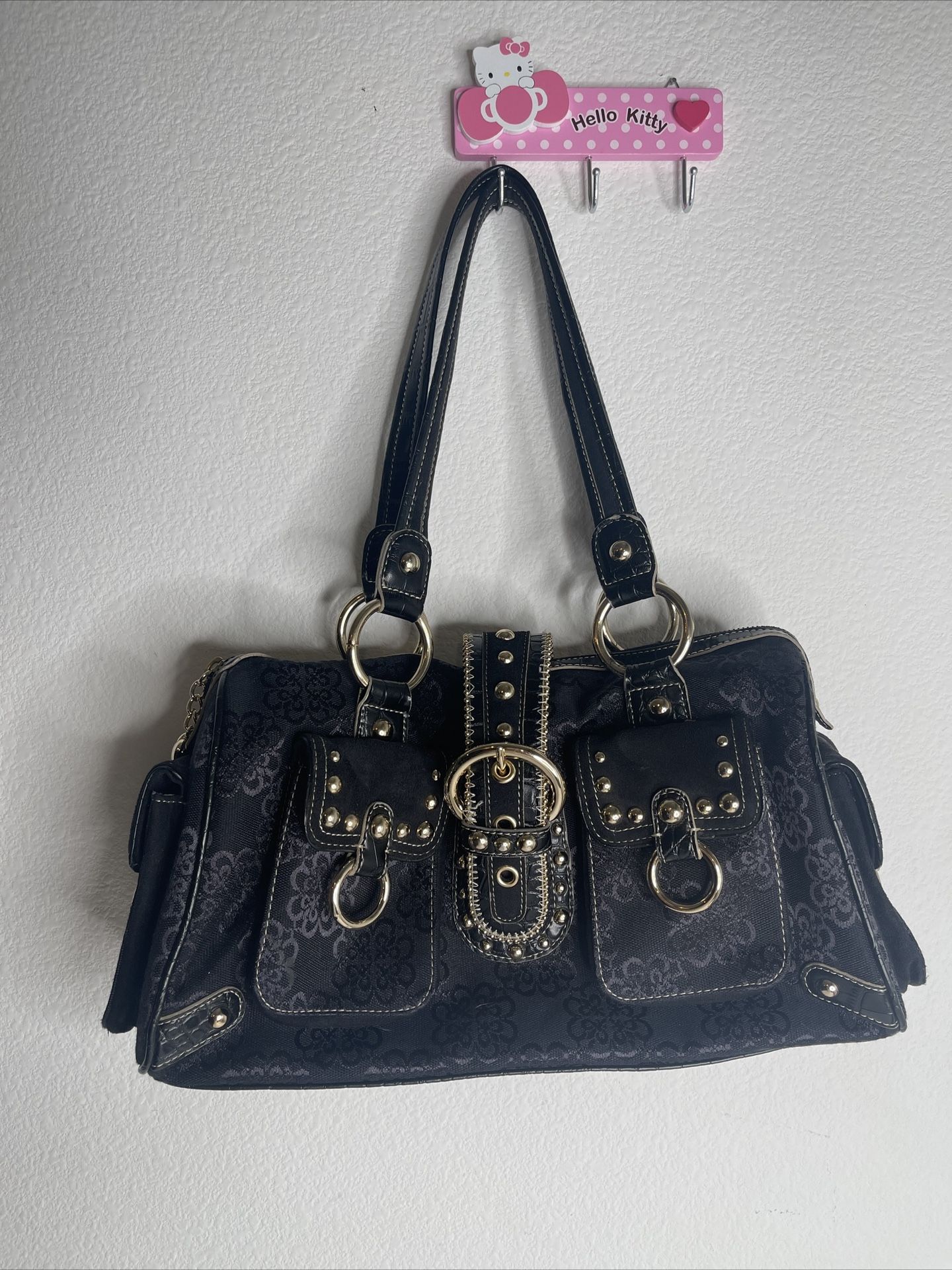 🖤Kathy Van Zeeland Black/Gold Shoulder Bag