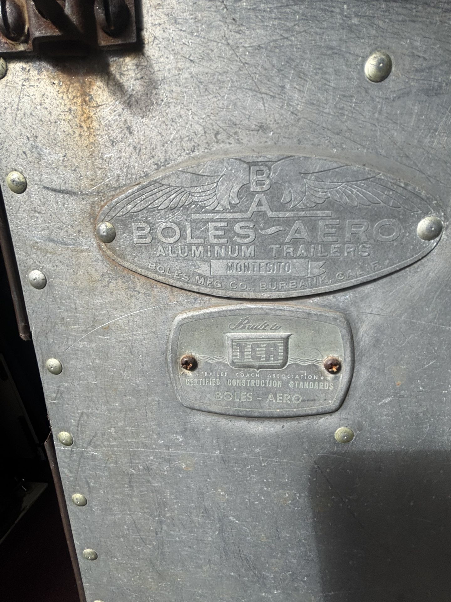 1952 Boles-Aero Aluminum Trailer 18’