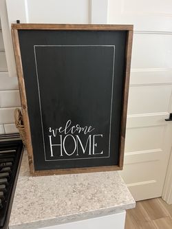Welcome home wood sign $15