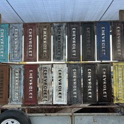 C10 VINTAGE CHEVROLET WALL ART 10”X30” METAL TAILGATE MANY COLORS AVAILABLE