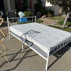 Full Bed Frame And 10” Mattress 