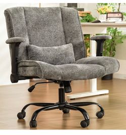 Criss Cross Office Chair with Wheels & Flip-Up Arms – Gray - brand new