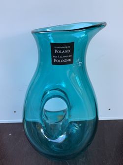 Glass water pitcher