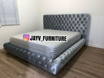 New king bed frame with mattress