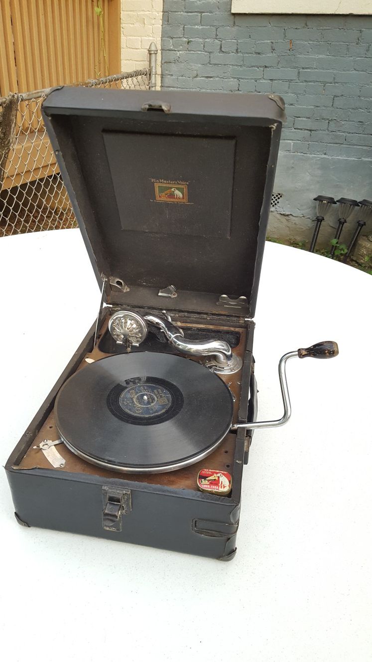 Vintage His Master's Voice Phonograph