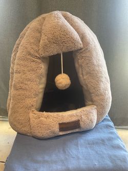 Dexypaws Plush Cat Cave Bed – Cozy Enclosed Pet Tent