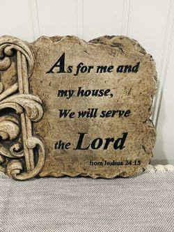 Joshua 24:15 ceramic scripture decor