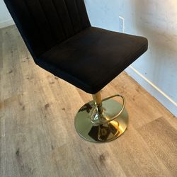 Black And Gold Bar Stools Suede 