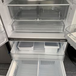 LG  LRFLS3206S 36 Inch Smart Depth MAX French Door Refrigerator with 32 Cu. Ft. Capacity, Wi-Fi Enabled, SmartDiagnosis™, Glide N' Serve® Drawer, 6 Do