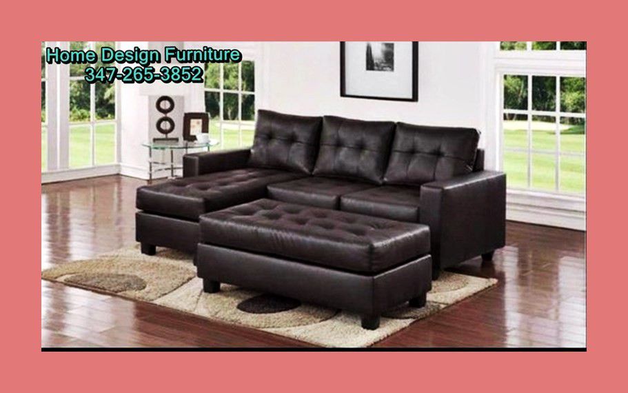 Brand New Leather Sofa Chaise For