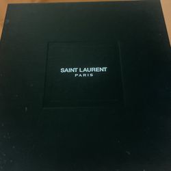Saint Laurent Black Leather Booties 