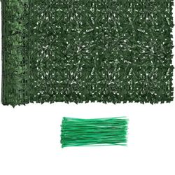 Faux Ivy Fence Privacy Screen Outdoor Expandable Artificial Greenery Roll Fake Hedge Wall Patio Green Plastic Leaf Plant Vine Grass Panels Gate Coveri