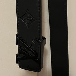 mens designer belt jet black