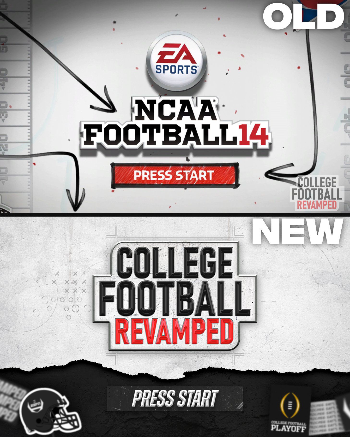 Ps3 with college football revamped v21 + NCAA March Madness legacy V5 + NCAA 2k8