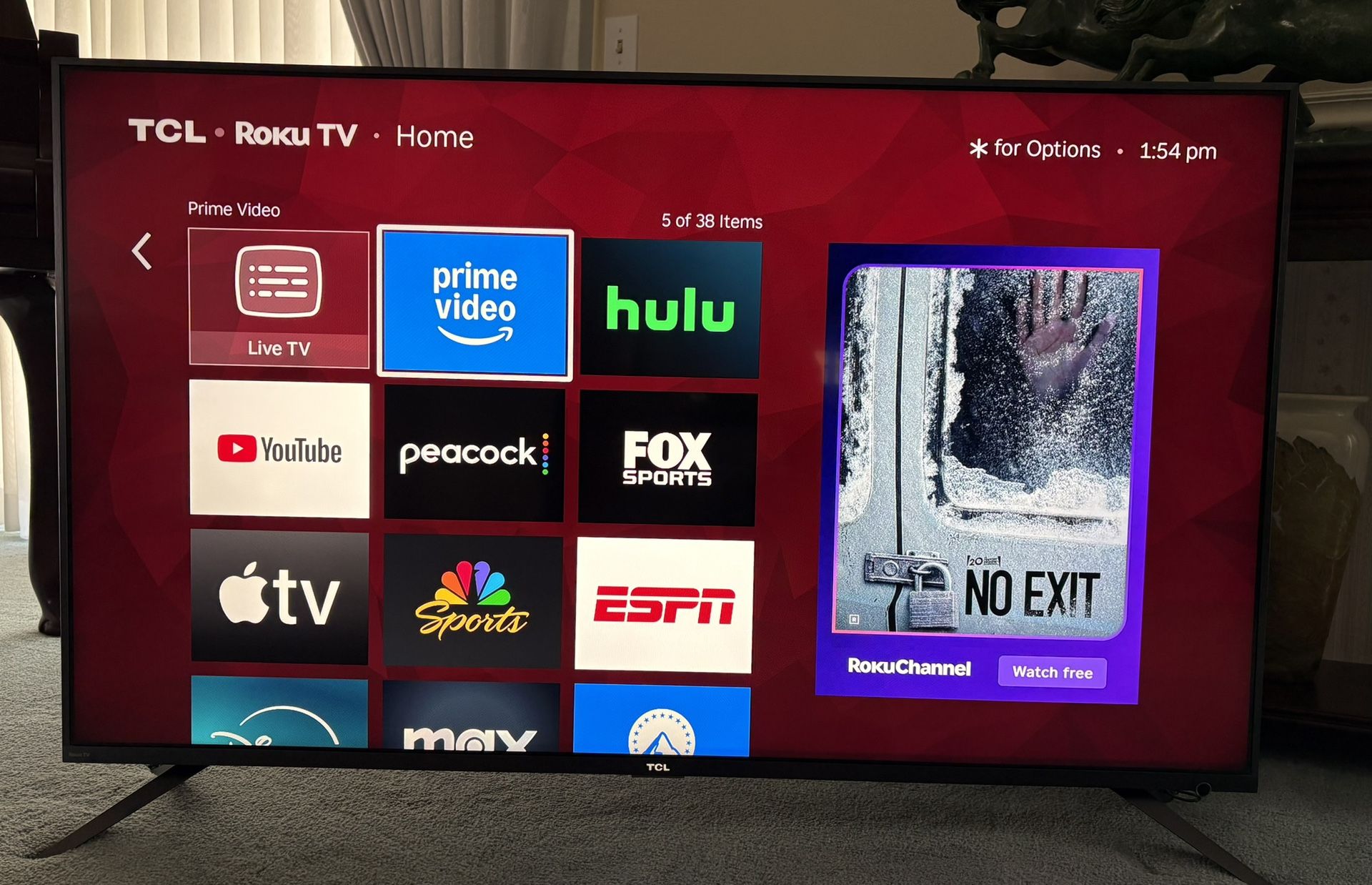55 Inch TCL Smart Roku 4K TV