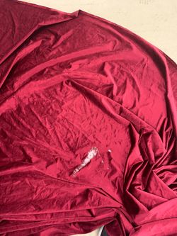 Wax stained one curtain with rod 2 inches wide