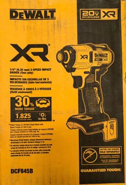 NEW DeWALT XR 20V Brushless Impact Driver DCF845B 🔥 3-Speed HIGH TORQUE (Tool Only)